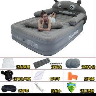 [HOT] Giường đệm hơi hình thú 1.5m x2mx40cm + bơm điện + gối + các phụ kiện như ảnh