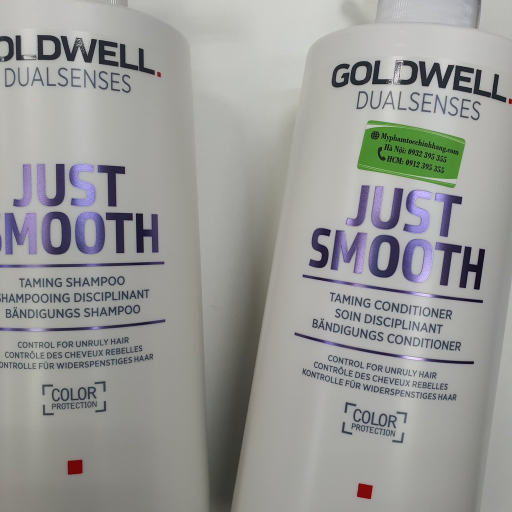 DẦU GỘI XẢ GOLDWELL SUÔN MƯỢT JUST SMOOTH 1000ML*2