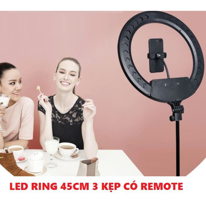 Đèn led ring 45cm KÈM CHÂN 2M livestream live stream, make up, phun săm ,chụp hình | WebRaoVat - webraovat.net.vn