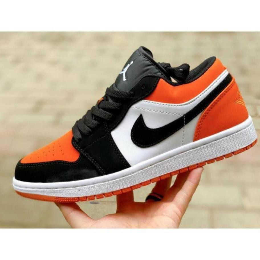 0Giày thể thao jordan đen cam cổ thấp, giày JD nhiều màu các mầu mới nhất hot nhất nam nữ đủ size 36-43 | BigBuy360 - bigbuy360.vn