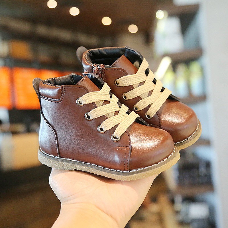 Bốt da hàng Quảng Châu cao cấp cho bé trai và bé gái mã mới V190