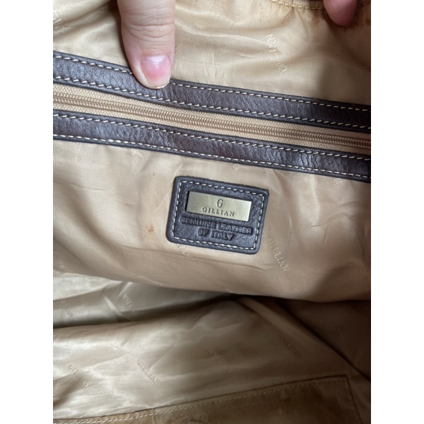 Lc142 Túi si đeo vai da bò phối da lộn của Ý Gillian