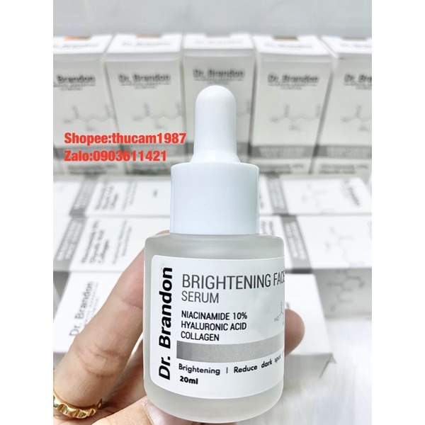 Serum Niacinamide 10% Dr.brandon Brightening Face collagen trắng da,mờ vết thâm đen,đốm đen 20ml.