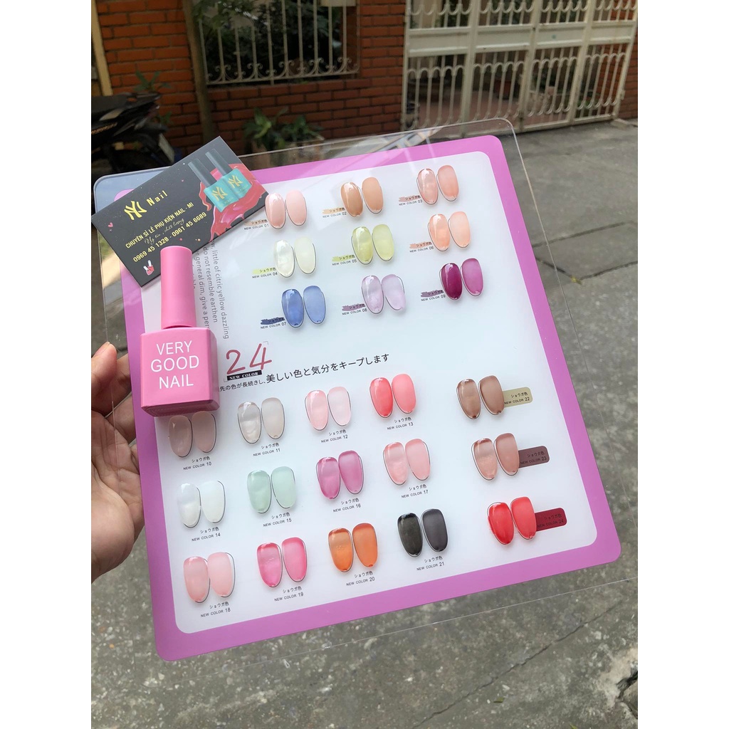 Set thạch 24 màu very good nail ,Sơn thạch FREESHIP ( hàng chính hãng ) chuẩn công ty tặng bảng màu meca cao cấp