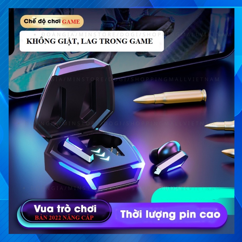 Tai nghe không dây bluetooth Gaming M10 âm trầm đầy đủ Chống ồn chủ động HiFi Stereo (Bản quốc tế,tặng găng game)