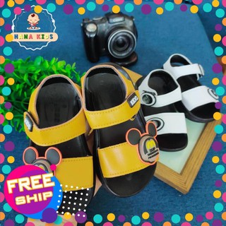 Giày Sandal Bé Trai ♥ FREESHIP ♥ Dép Quai Hậu Cho Bé Có Gắn Chuột Mickey Đèn Nháy/La Bàn Siêu Nhẹ Đế Êm