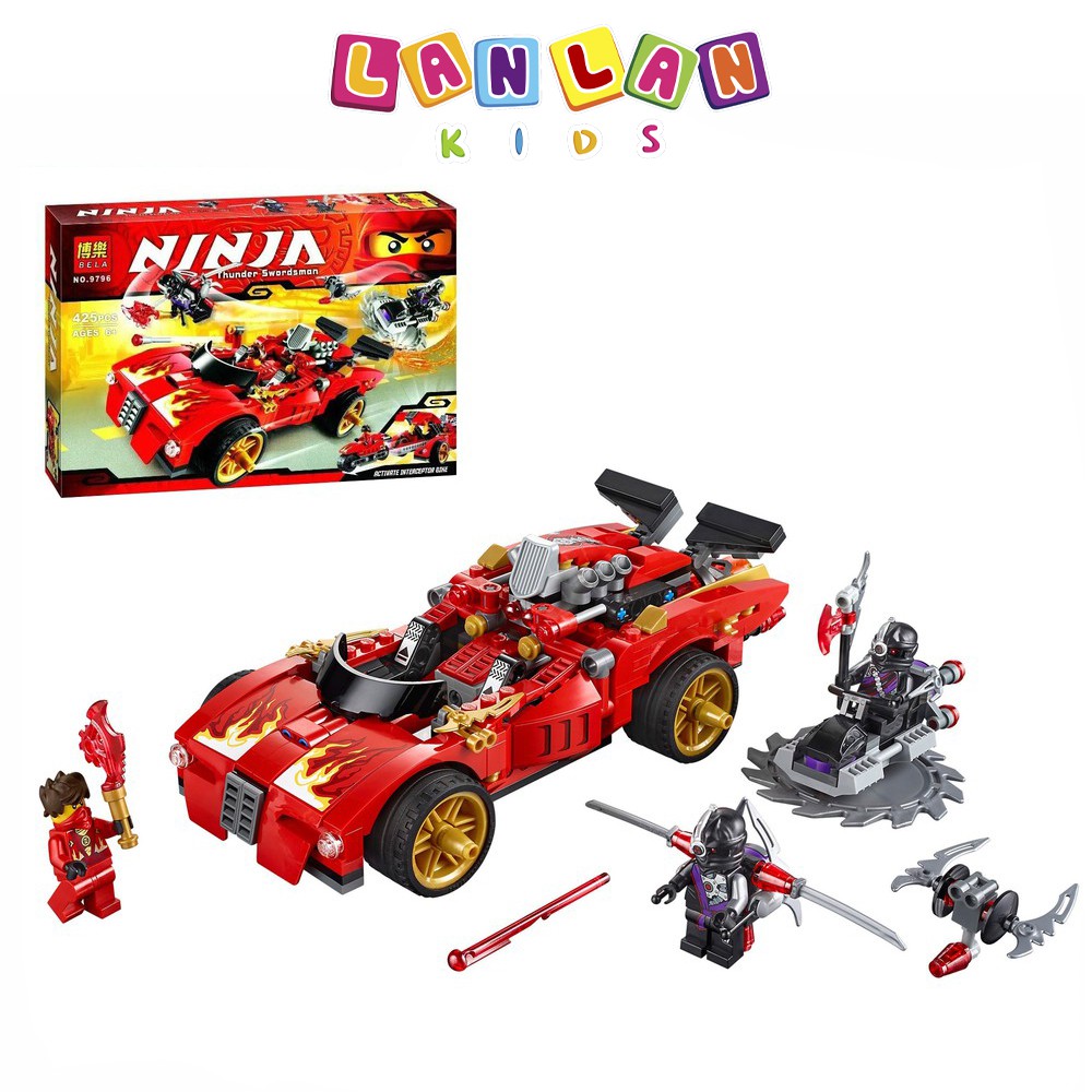 Đồ chơi xếp hình bela ninjago 9796 mô hình xe hơi chiến đấu của kai 425 chi tiết