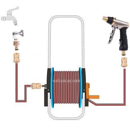 Bộ vòi rửa xe tăng áp, vòi tưới cây LionKing. Bộ sản phẩm phù hợp cho việc rửa xe, tưới cây...