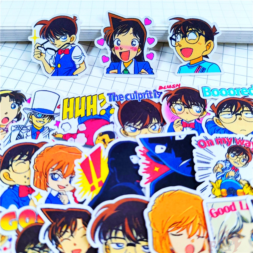 ★★★ Sticker Thám Tử Conan Q-4 Mini Dán Trang Trí Nhật Ký ★★★ 60 Miếng Dán Trang Trí Album Thời Trang (Size: 2~3cm)