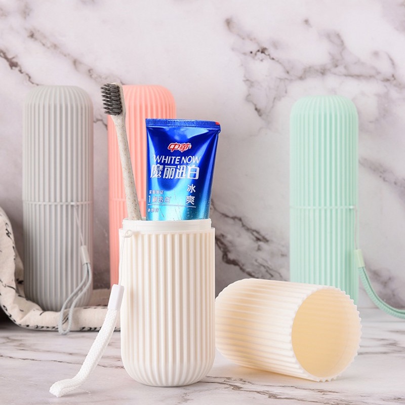 Hộp Bàn Chải đánh Răng Du Lịch Cốc Rửa Di động Nhựa đơn Giản Bàn Chải đánh Răng Cốc