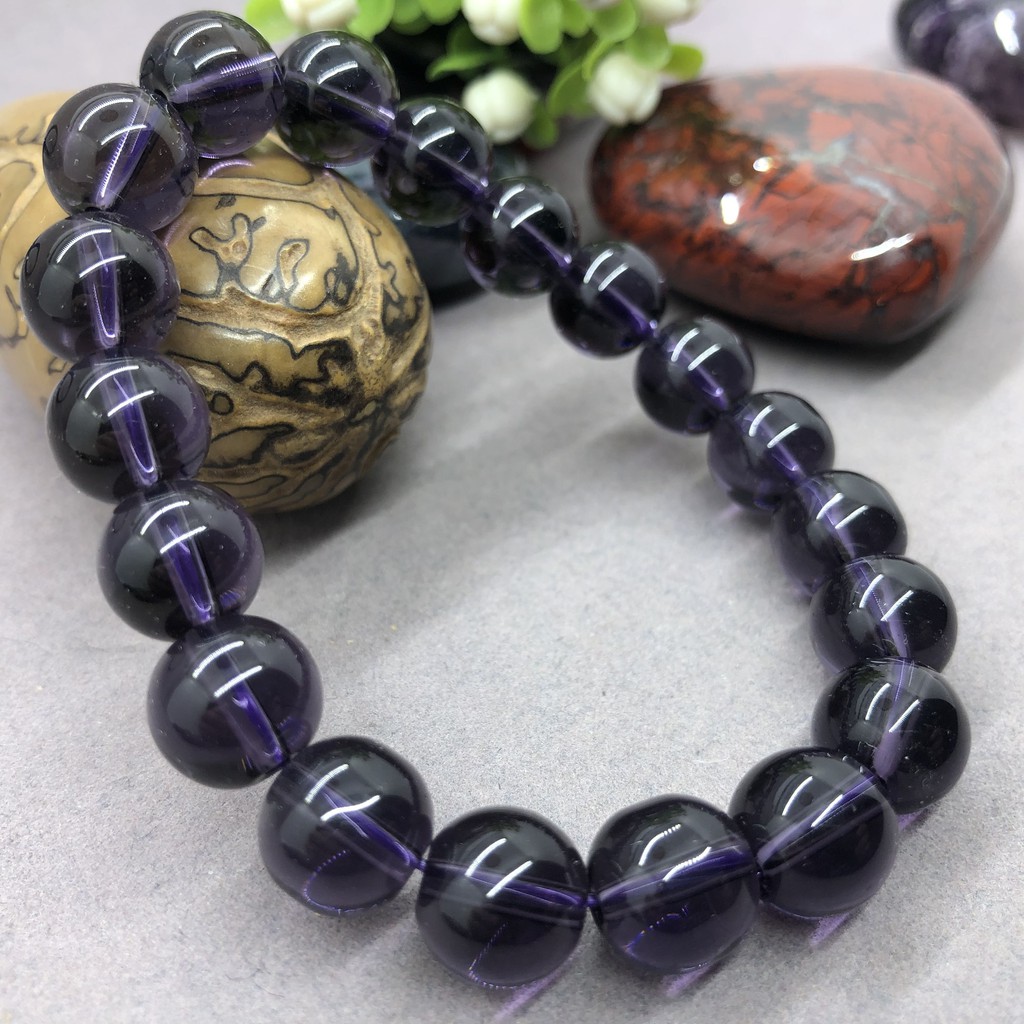 Vòng Tay Chuỗi Hạt Pha Lê Tím 6 / 8 / 10 / 12mm