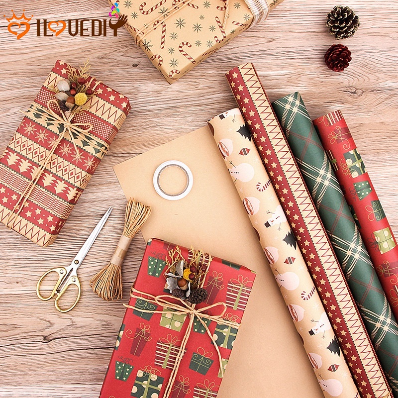 Cuộn giấy gói quà giáng sinh 70*50cm