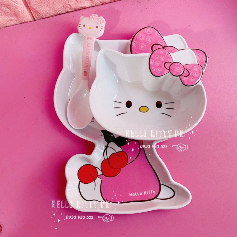 Chén dĩa 3D mẫu mới Hello Kitty