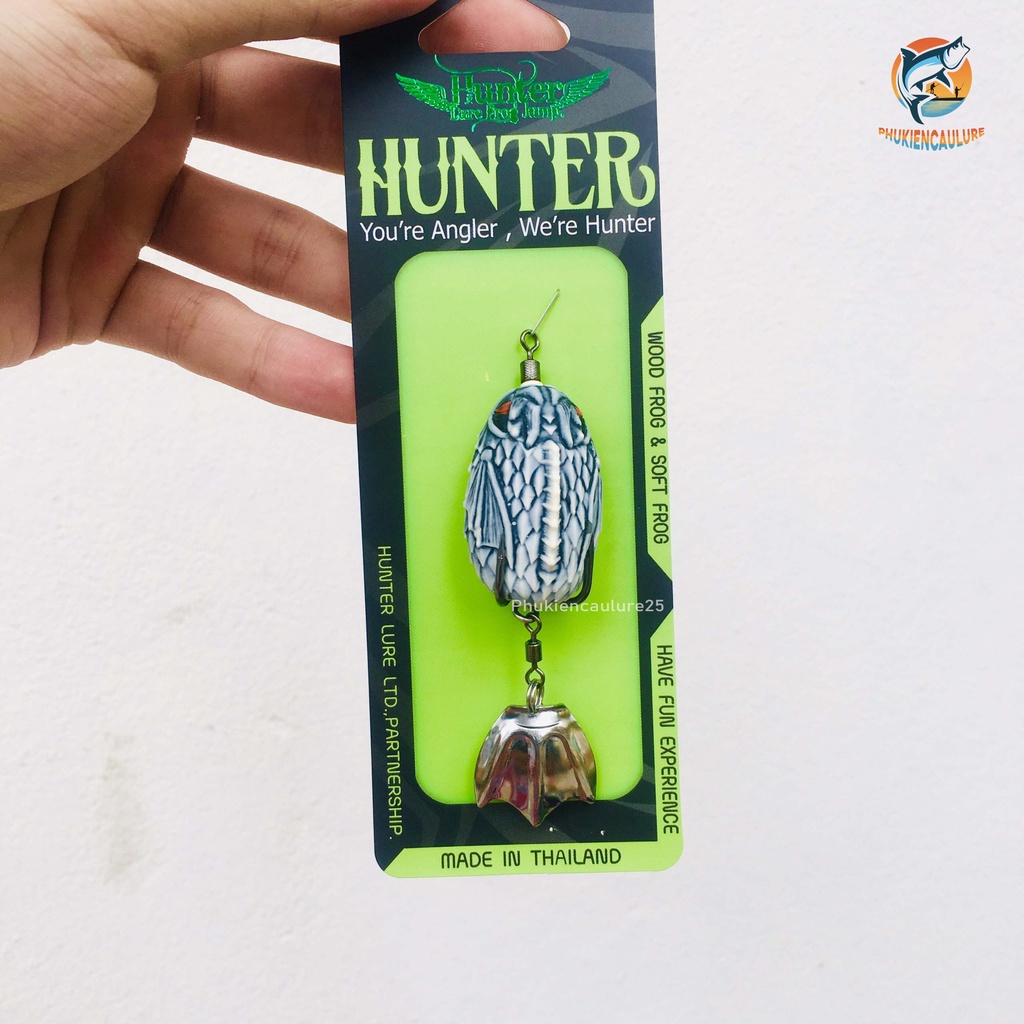 Mồi giả nhái hơi Hunter V6 chuyên câu lure, cá lóc siêu nhạy, cam kết chuẩn Thái Lan