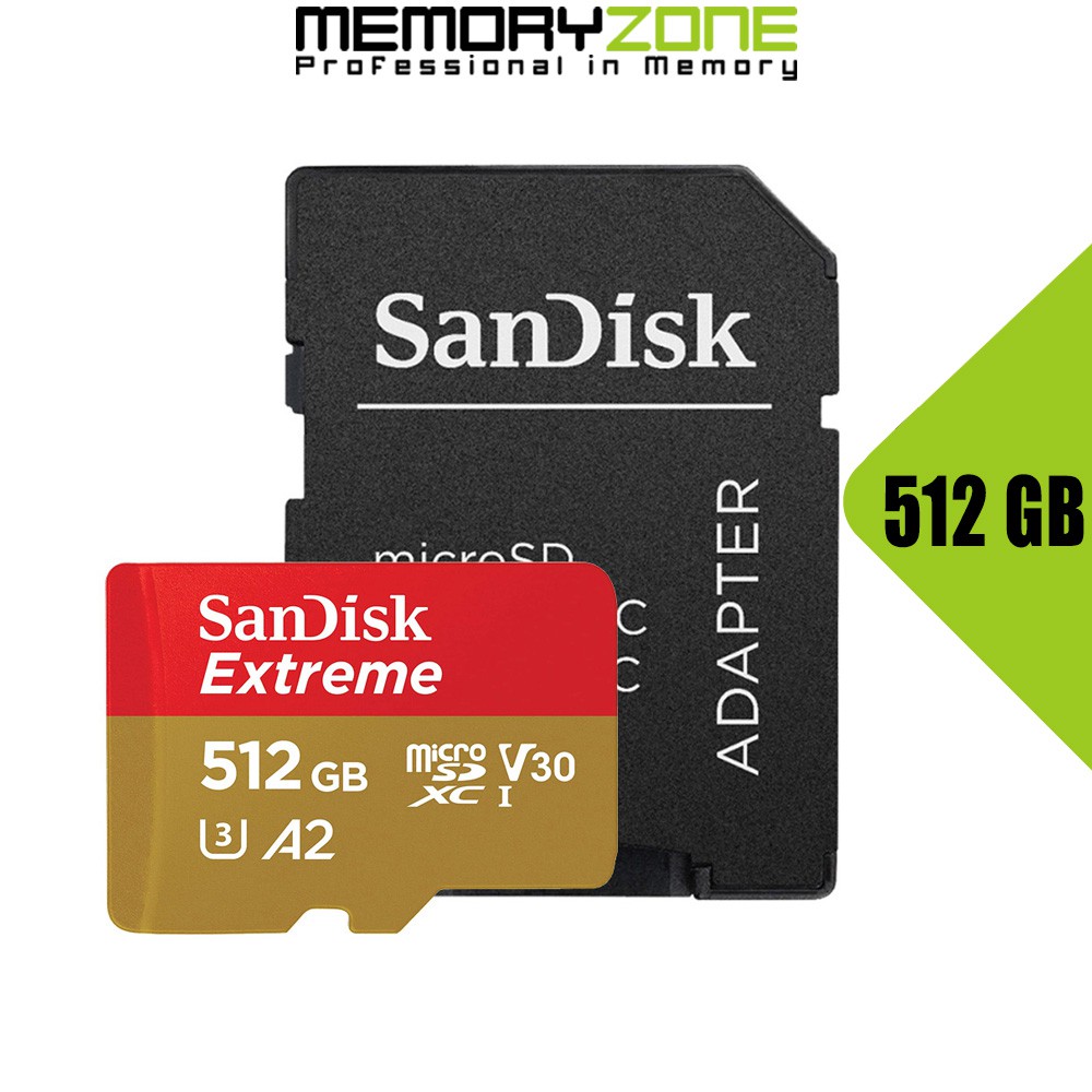 Thẻ Nhớ MicroSDXC SanDisk Extreme V30 A2 512GB 160MB/s SDSQXA1-512G-GN6MA
