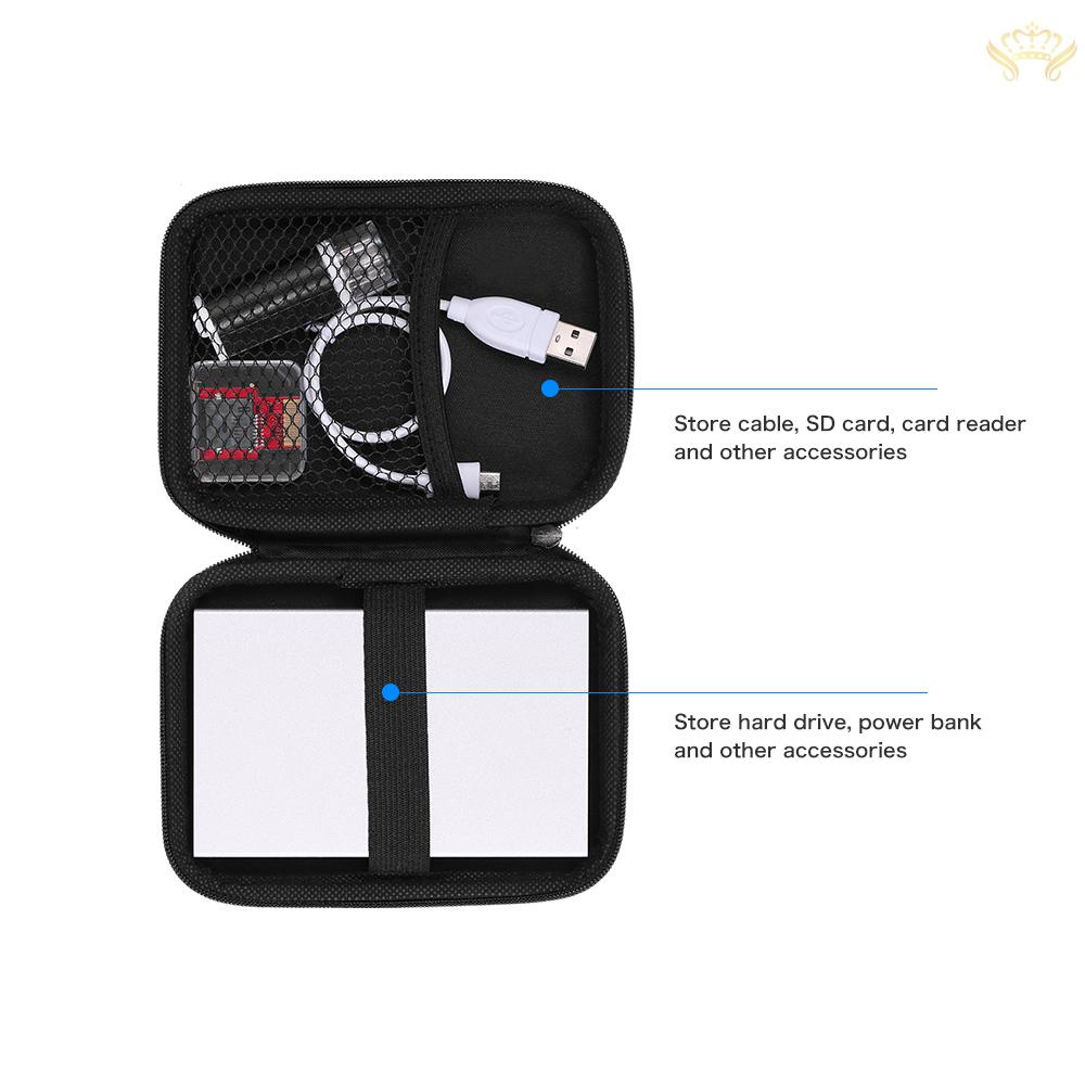 Túi Đựng Ổ Cứng 2.5 inch Chống Sốc Chất Liệu Canvas