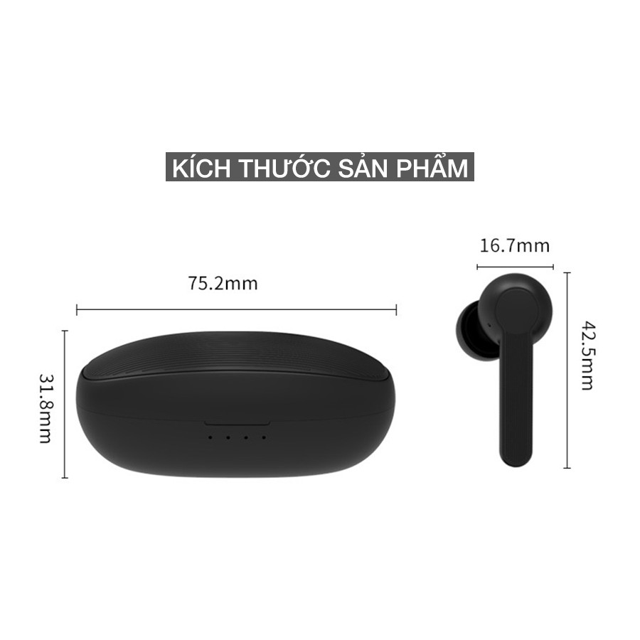 Tai nghe Bluetooth 5.0 TWS cảm ứng âm thanh nổi tặng hộp sạc XY-7