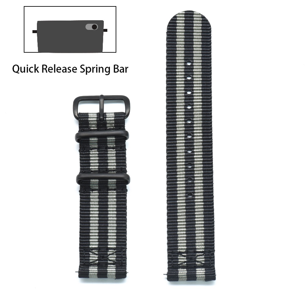 Dây Đeo Đồng Hồ Bằng Nylon 20mm 22mm Tháo Gỡ Nhanh Chất Lượng Cao Cho Nam Và Nữ