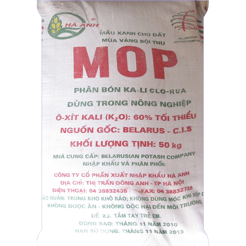 Phân bón Kali Hà Anh MOP 0,5kg