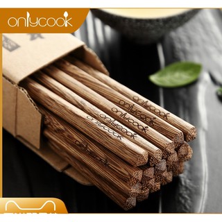 Combo 10 đôi đũa gỗ sơn cao cấp Onlycook