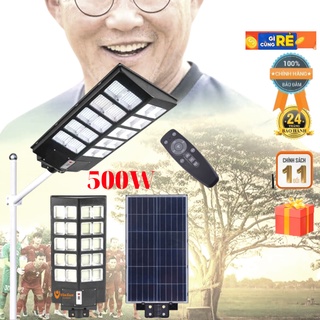 Đèn năng lượng mặt trời sân vườn vinsun solar light đèn led ngoài trời liền thể kép 500w chính hãng 2022