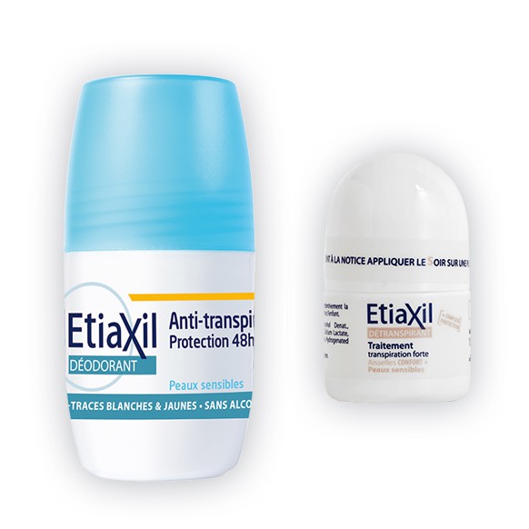 Combo Lăn Khử mùi Etiaxil 50ml ( Màu Xanh) và Lăn Khử mùi và môi hôi Nhãn Nâu 15ml