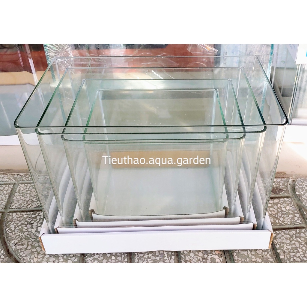 Hồ Kính Đúc- Hồ Cá Bo Góc Mài Vi Tính  Nhiều Kích Thước 18, 22, 26, 30, 35, 40, 45, 50, 60cm