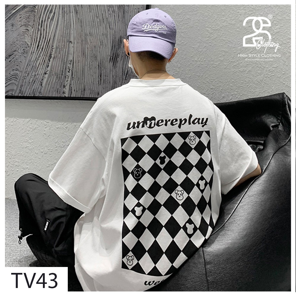 Áo Thun Tay Lỡ 2s Clothing Áo Phông StreetWear Unisex Nam Nữ Cotton Oversize Form Rộng Basic Giá Rẻ In Hình Bàn Cờ TV43 | BigBuy360 - bigbuy360.vn