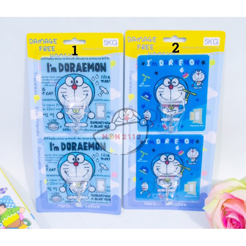 CẶP 2 MÓC DÁN TREO TƯỜNG CHỊU LỰC DƯỚI 5KG DORAEMON DOREMON