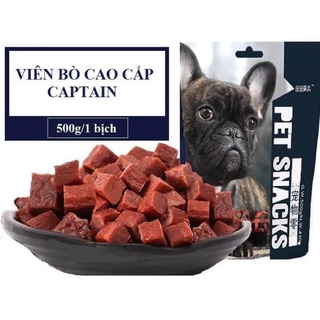 Bánh thưởng cho chó 🥩🥩🥩 Hạt bò tươi sấy khô nguyên chất Captain