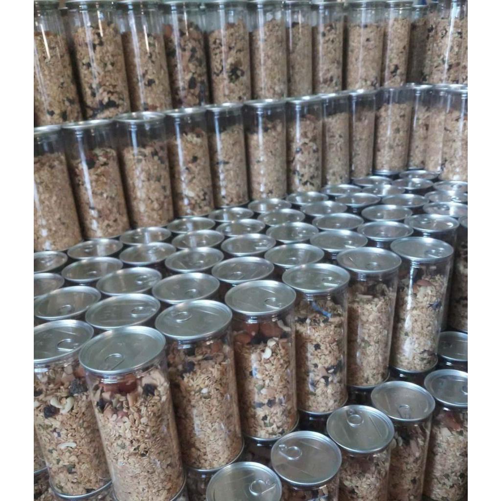 Ngũ cốc Granola YẾN MẠCH PHUN CHÂN KHÔNG MẬT ONG HŨ 500g -HKFoods- ăn vặt văn phòng