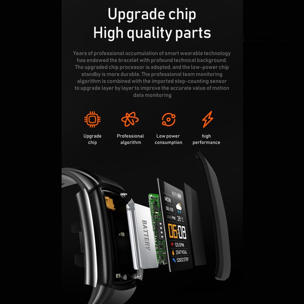 Vòng Đeo Tay Thông Minh C5S Chống Nước Theo Dõi Sức Khỏe Kèm Phụ Kiện