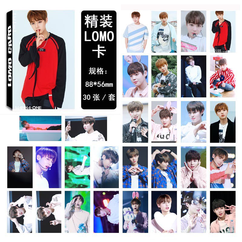 Hộp 30 lomo Wanna one, Park Jihoon, Lai Kuanlin, Kang Daniel