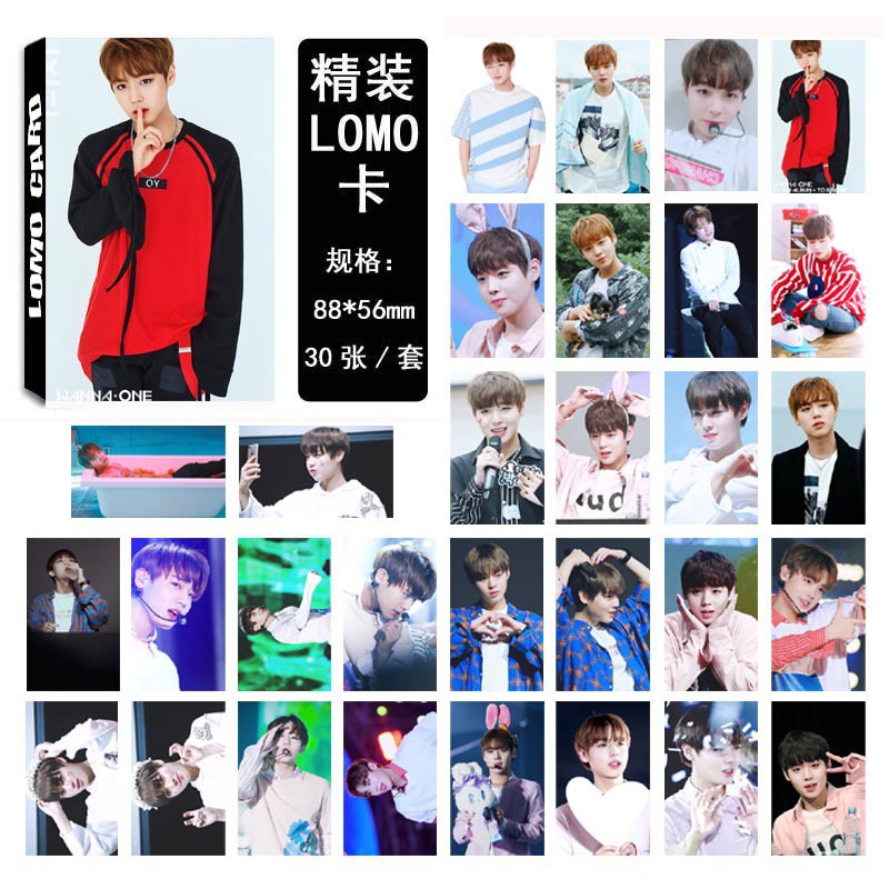 (Nhiều mẫu) Hộp 30 lomo Wanna one, Park Jihoon, Lai Kuanlin, Kang Daniel