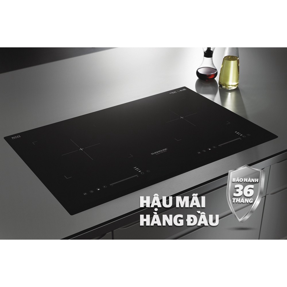 Bếp đôi điện từ Sunhouse SHB-DI05 Plus -Hàng chính hãng bảo hành điện tử 36 tháng