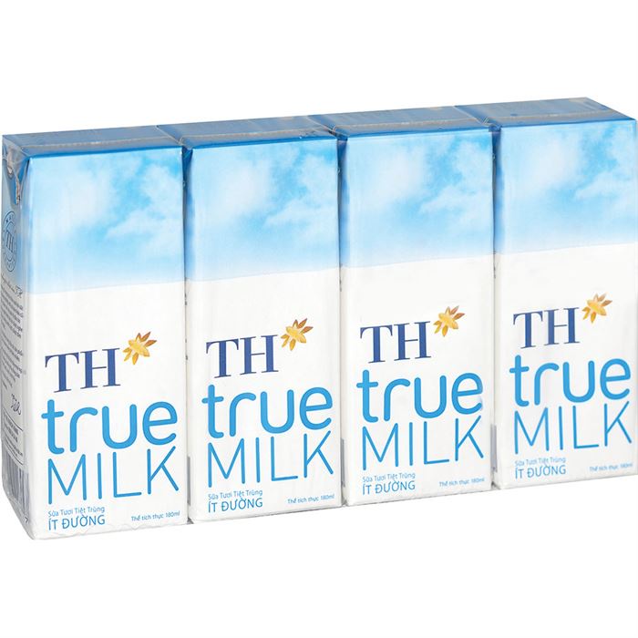 Lốc 4 Hộp Sữa tươi tiệt trùng TH true MILK 180ml ( Đủ vị )