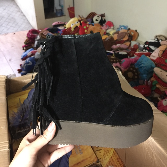 Bốt độn đế, giầy tua rua chiến binh cosplay boot xả hàng