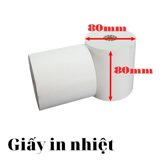 Kích Thước K80x80mm, Giấy In Nhiệt, Bill, Hóa Đơn, Công Nghệ Nhật Bản