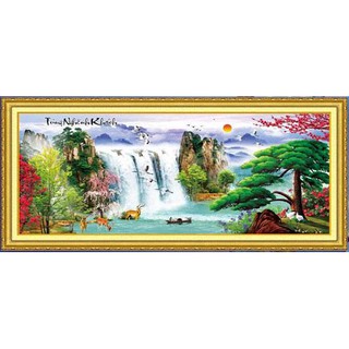 Tranh Thêu Chữ Thập (THÊU TOÀN BỘ) Tùng Nghênh Khách 222823 (KHÁCH TỰ THÊU) KT:147X69CM