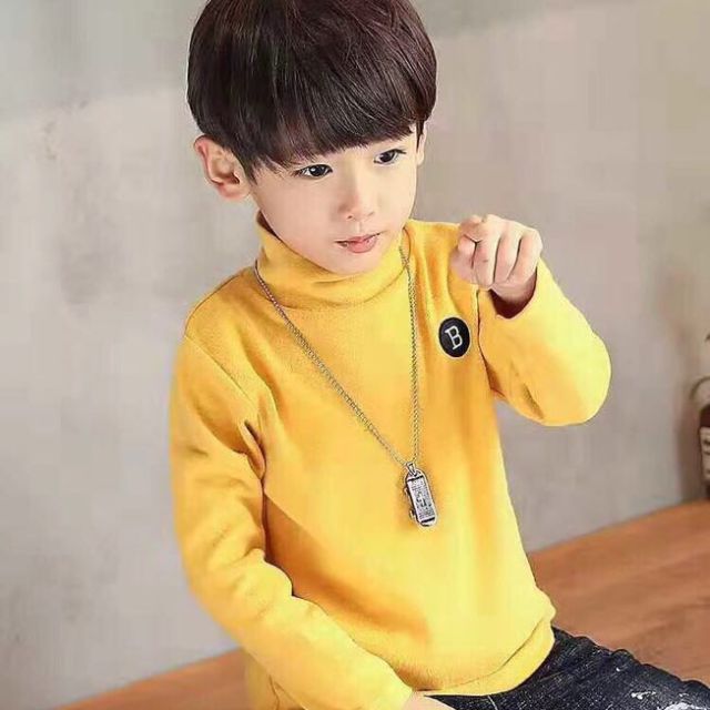 Áo nỉ cổ 3 phân lót nỉ cực ấm size cho các bé từ 4 đến 8 tuổi có nhiều mầu như hình ạ👍 chất nỉ mềm mặc mùa đông siêu ấm
