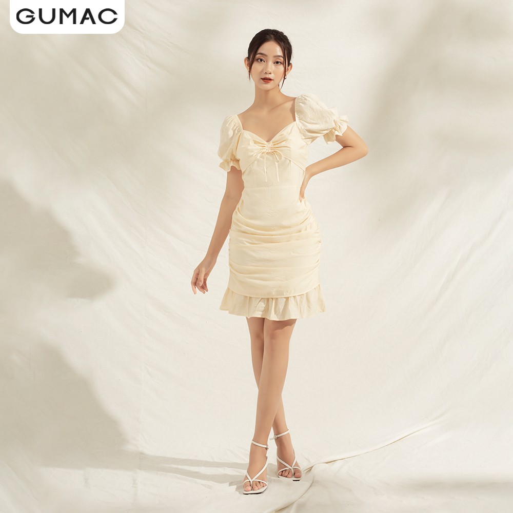 Đầm ôm nữ nhún sườn bèo DA1124 GUMAC