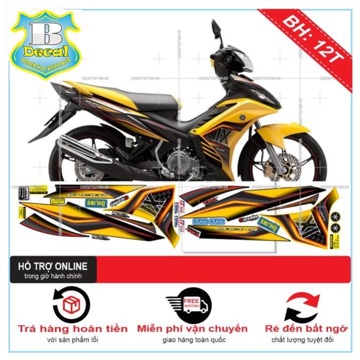 ( Quí khách vui lòng mang ra tiệm cho thợ dán ) Tem EX 2011 IX VÀNG ĐEN [Bi Decal]