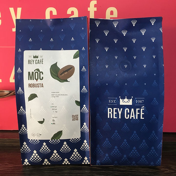 1KG Cà phê Mộc Robusta (1kg/gói) Coffee Nguyên chất rang mộc Thương hiệu Rey Cafe