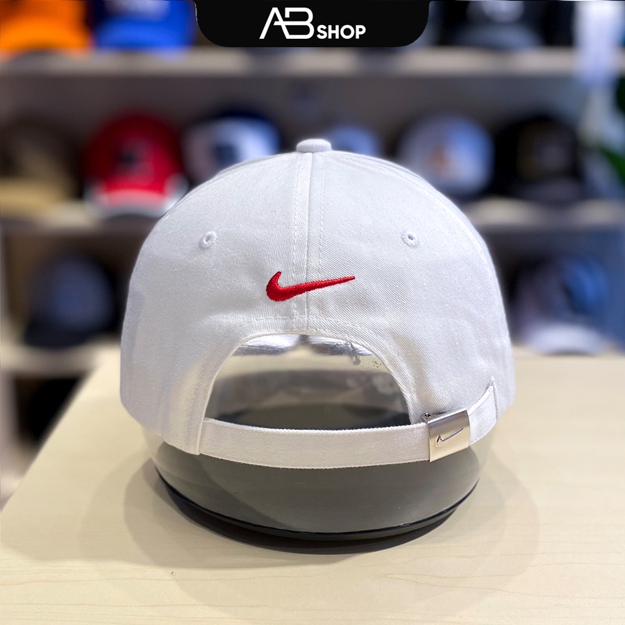 Mũ Lưỡi Trai Nike Cao Cấp Nón Thời Trang Trắng Xanh Logo Cách Điệu AB-30182