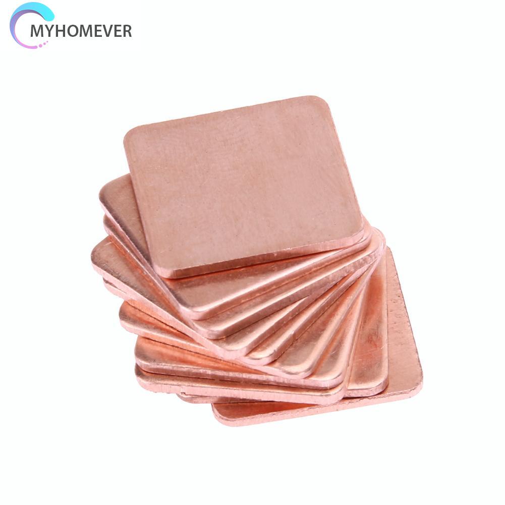 Set 20 miếng đồng tản nhiệt 15mm x 15mm 0.3mm đến 2mm cho laptop