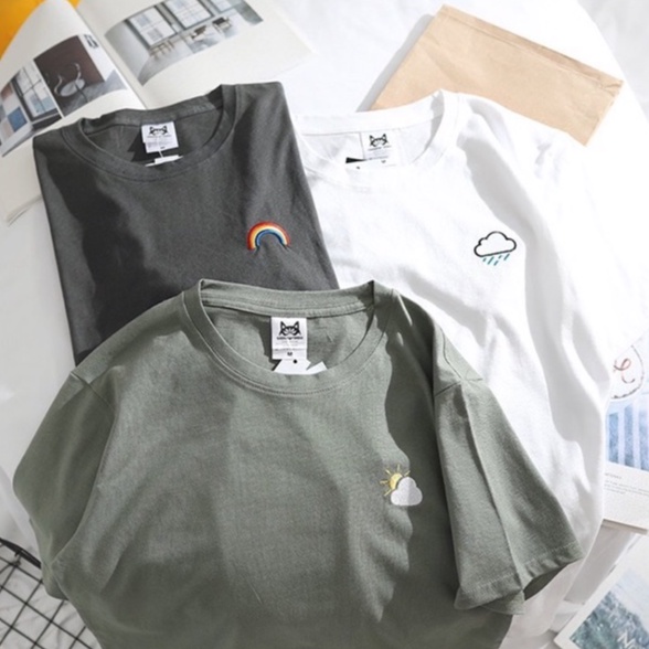 [Big Sale Áo phông icon cầu vồng sau mưa siêu cute | BigBuy360 - bigbuy360.vn