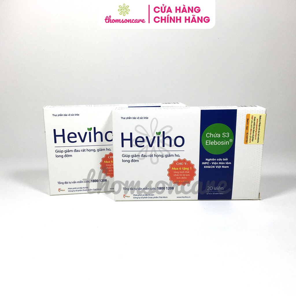 [Mã 66FMCGSALE hoàn 8% xu đơn 500K] Heviho hỗ trợ giảm đau rát họng - Có tem tích điểm chính hãng | BigBuy360 - bigbuy360.vn
