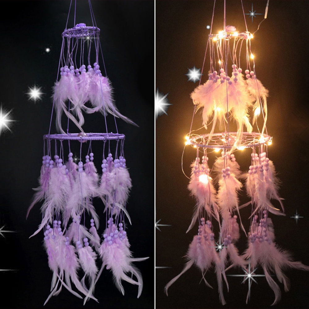 Dreamcatcher Có Đèn Led Trang Trí Nội Thất