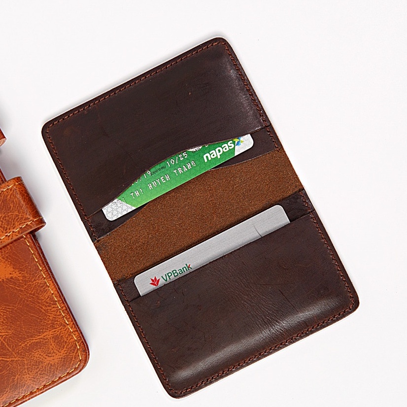 Ví Đựng Card WEMODA chất liệu da bò Sáp bảo hành 24 tháng