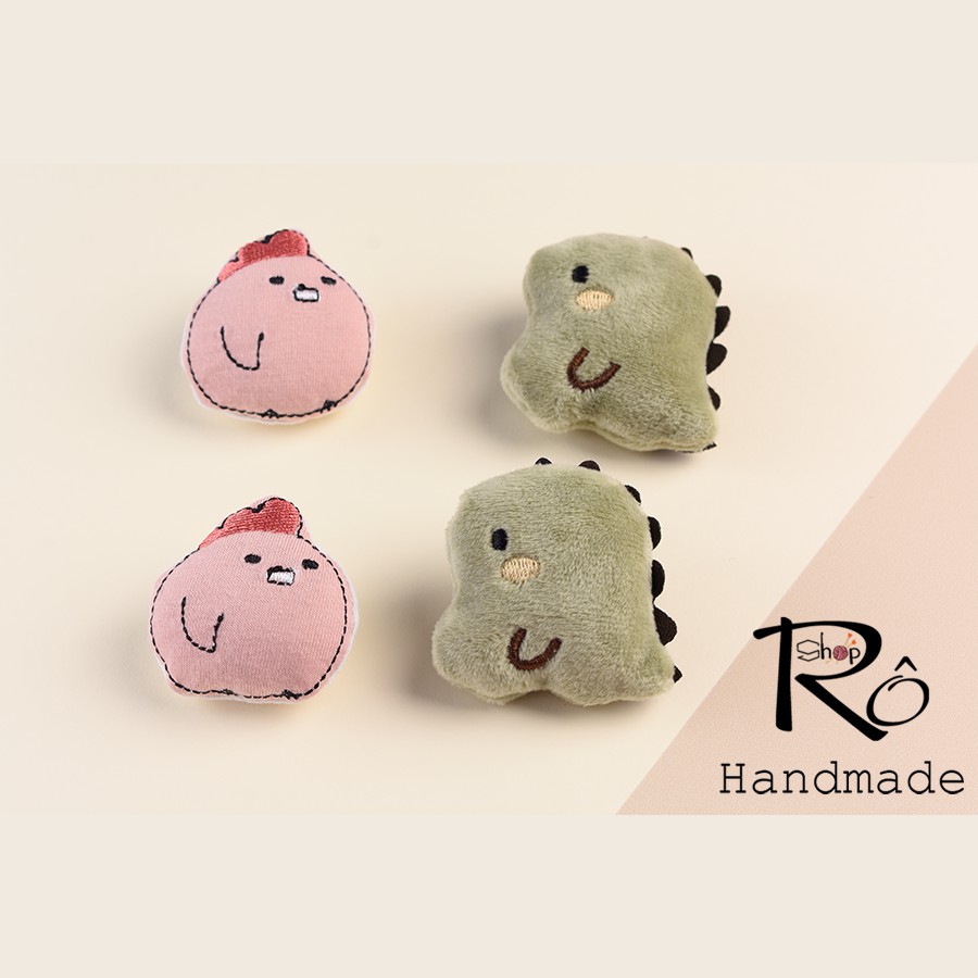Ghim cài áo bằng bông so cute, huy hiệu cài balo dễ thương [Hàng sẵn+Ảnh thật]